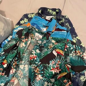 28 Palms Hawaiian shirts (size large, lot of 3)